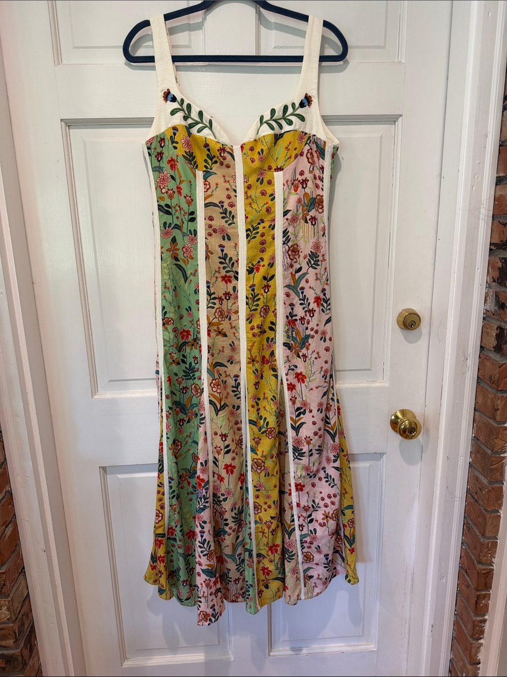 NWOT Christian Lacroix Floral Maxi Dress in Yellow, Green & Cream